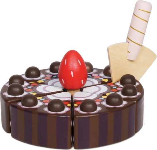 Le Toy Van tort de ciocolată din lemn pentru joacă
