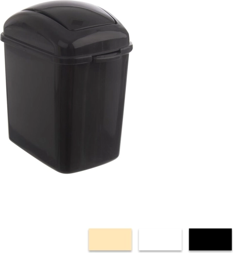 Mini coș de gunoi pătrat cu capac basculant 1,17 l (mix de culori)