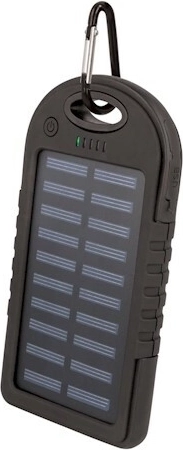 Setty power bank solar 5000 mAh, neagră, IP66 cu LED