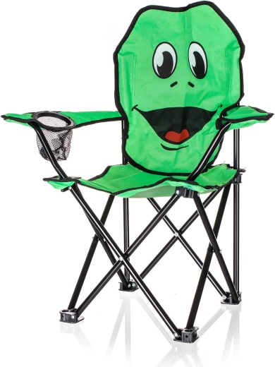 Scaun pliabil pentru copii Frog cu motiv de broască, capacitate 35 kg