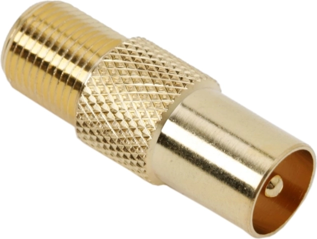 Adaptor aurit de la priză F la mufă coaxială TV