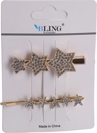 Agrafe de păr, agrafe de păr BLING 2 buc. - auriu, tip I