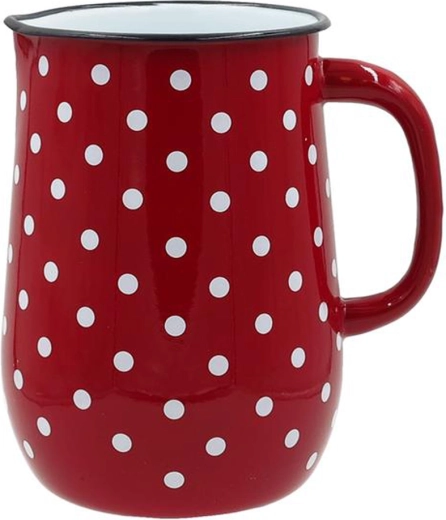 Cană emailată 2,5 l cu buline roșii TORO