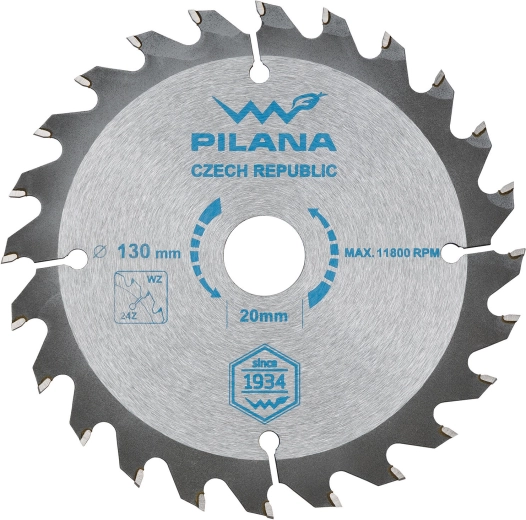 Disc de ferăstrău PILANA 130 mm, 24 dinți, WZ, carbură SK