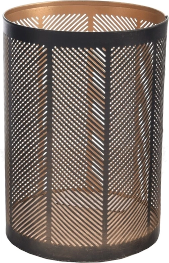 Sfeșnic Line din metal, negru-auriu