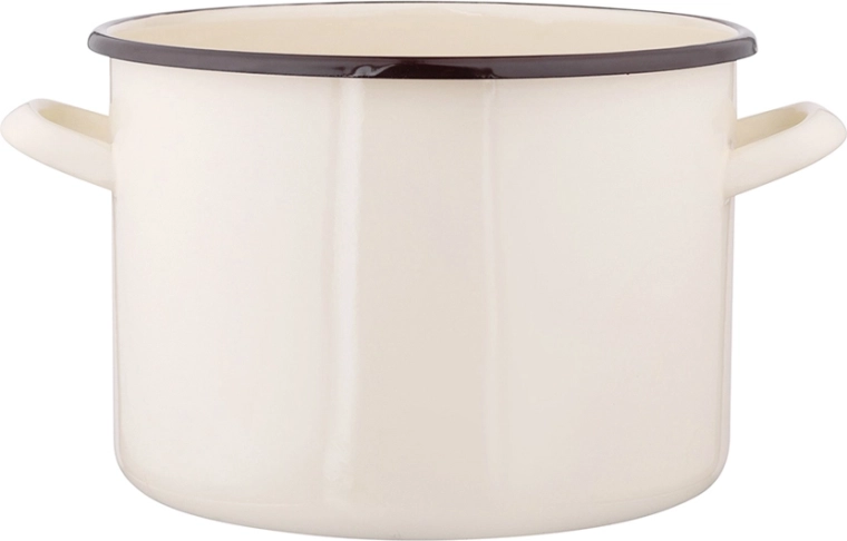 Oală emailată Silesia 3,3 l, 18 cm, crem