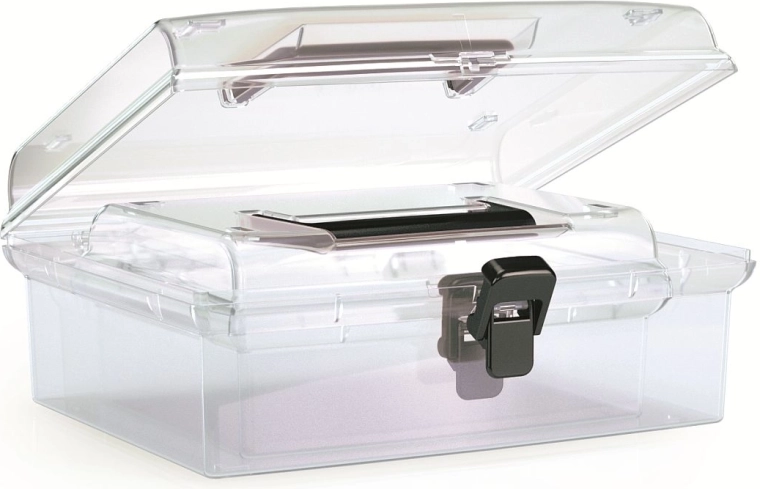 Organizatoare din plastic NUF set 2‑în‑1, negre, 245 × 214 × 100 mm