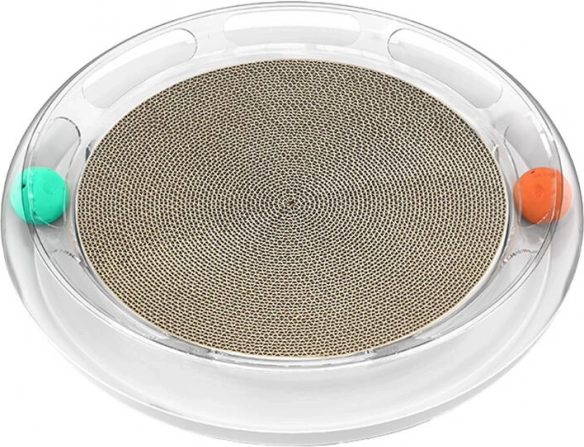Scratcher rotund pentru pisici PETKIT cu bile și pistă