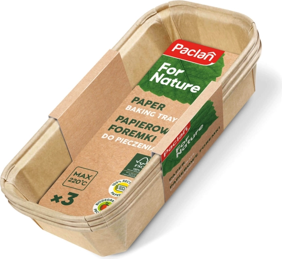 Paclan For Nature forme de copt din hârtie compostabile 3 buc
