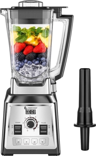 Blender de masă AMZCHEF cu vas 2000 W, 2 l