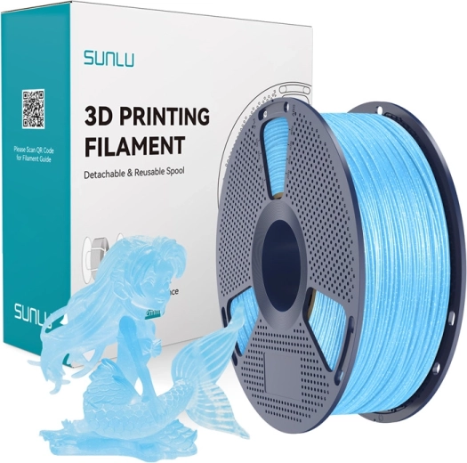Filament Sunlu PLA Twinkling albastru lucios 1,75 mm 1 kg