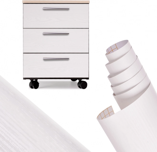 Folie decorativă autocolantă stejar alb 1,22 × 50 m