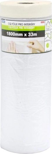 Bandă de mascare pentru interior cu folie de acoperire 180 cm × 33 m