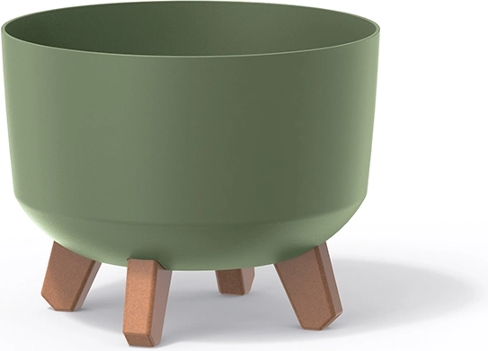 Ghiveci Gracia Standard, verde pământiu, diametru 23,8 cm