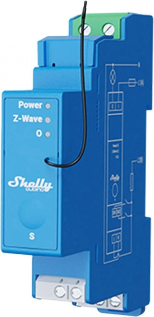 Shelly Qubino Pro 1 releu monocanal pentru șină DIN