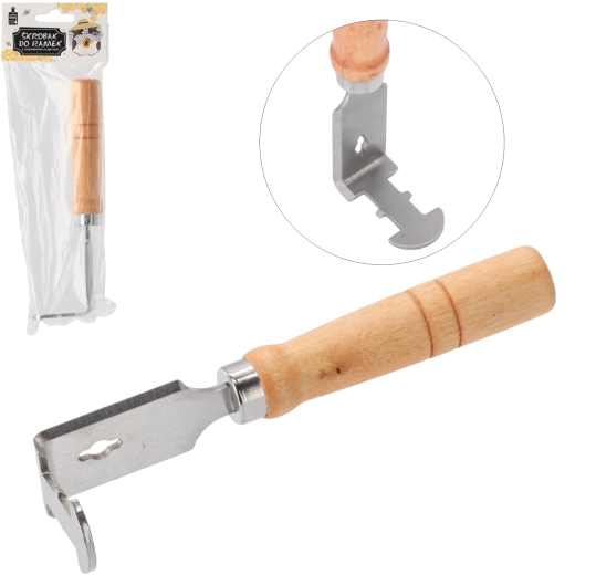 Racletă pentru rame cu mâner din lemn pentru apicultori