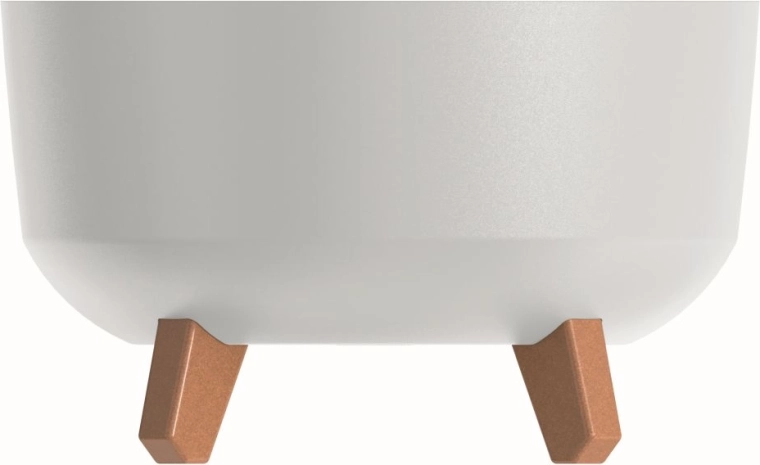 Ghiveci pe picioare Gracia Low Eco Wood 38 cm – alb