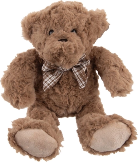 Ursuleț de pluș cu fundă, maro, 20 cm