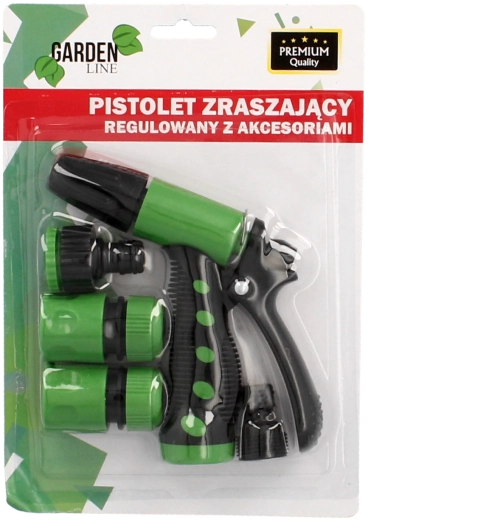 Pistolă de stropit pentru grădină, reglabilă, cu accesorii