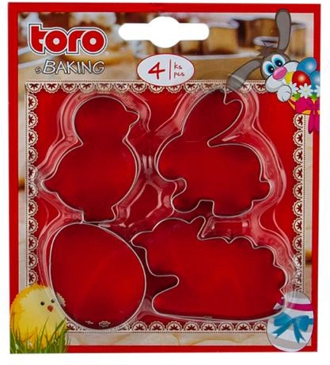 Set de forme de tăiat pentru Paști – oaie, pui, iepure și ou (4 buc)