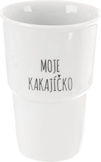 Cană din porțelan fără toartă „Moje kakajíčko” 350 ml