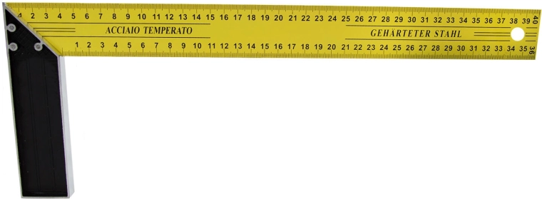 Echer de tâmplărie cu talpă, 400 mm