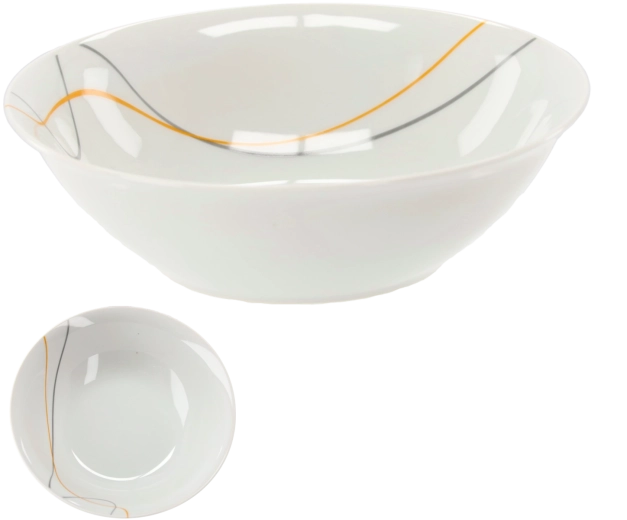 Bol rotund din porțelan pentru salată 18 cm