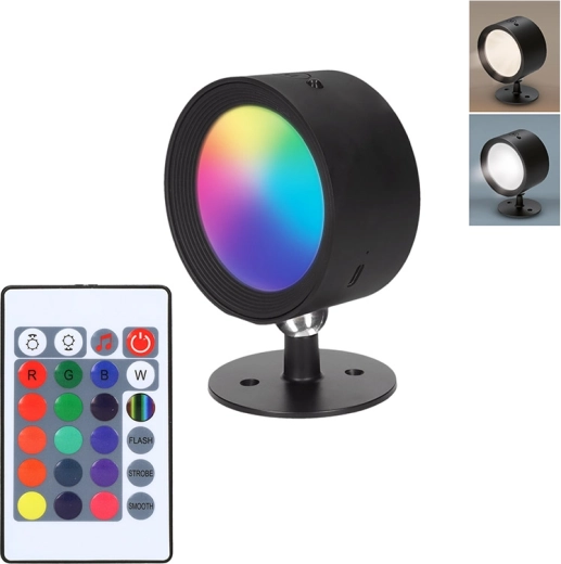 Solight lampă de perete LED reîncărcabilă RGB cu telecomandă