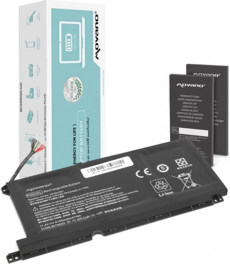Baterie Movano PG03XL pentru laptopuri HP 15-dh, 15-ec, 15-dk și 16-a (4150 mAh / 47 Wh)