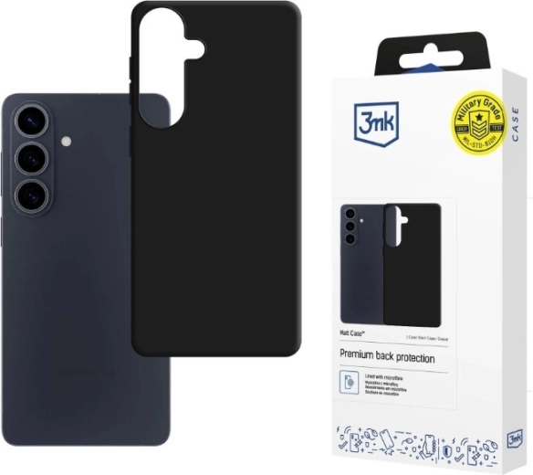 Husă mată 3mk Matt Case pentru Samsung Galaxy S26, neagră