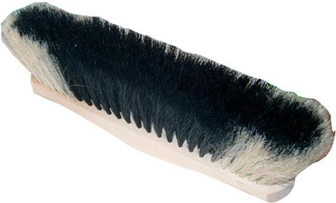 Mătură pentru coadă 28 cm, corp din lemn nelăcuit, amestec de peri și PET, fără filet