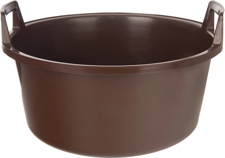 Lighean din plastic cu mânere 40 l, maro
