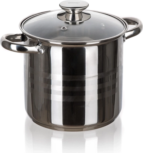 Oală din inox cu capac de sticlă 18 cm 4,3 l LIVING
