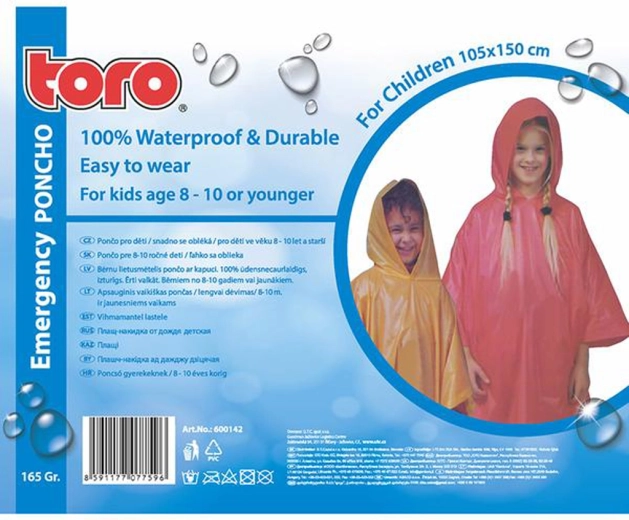 Pelerină poncho pentru copii 8–10 ani