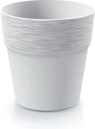 Ghiveci Furu 12 cm alb din plastic