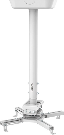 Suport de tavan pentru proiector cu braț de 595–895 mm, alb