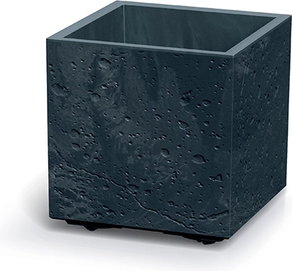 Ghiveci Sierra Square cu efect de beton 28,8 × 28,8 cm, antracit
