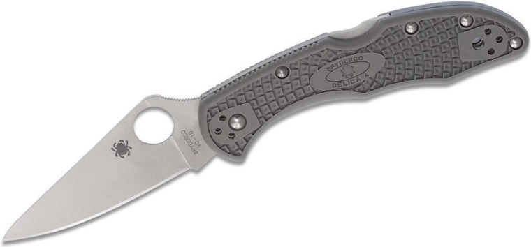 Spyderco Delica 4 Lightweight – cuțit de buzunar 7,5 cm, satin, gri, FRN