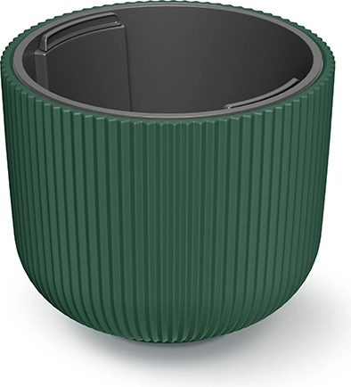 Ghiveci Milly cu inserție 20 cm, verde închis