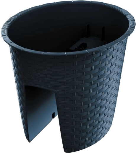 Ghiveci de balustradă Ratolla Oval 30 cm antracit