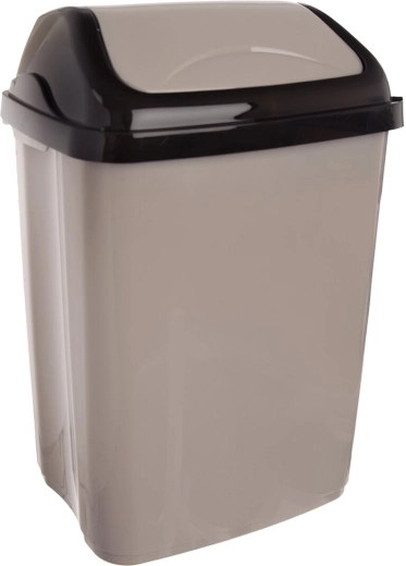 Coș de gunoi Vittario cu capac basculant 26 l, maro cafea