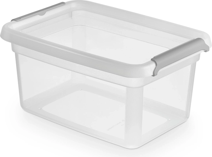 Basestore cutie din plastic cu capac și cleme 1,5 l