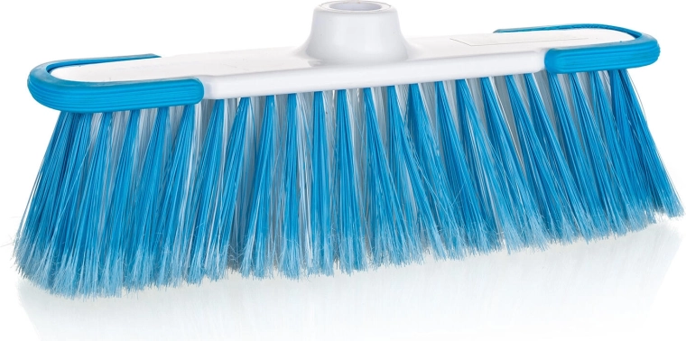 Mătură 32 cm cu filet gros EXCLUSIVE, plastic albastru-alb