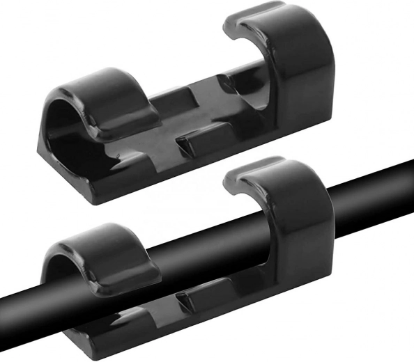 Ag702d clips pentru organizator cabluri 20buc negru