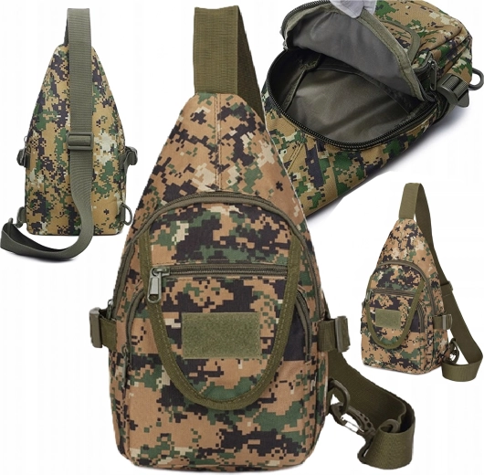Geantă tactică sling pe umăr, camuflaj