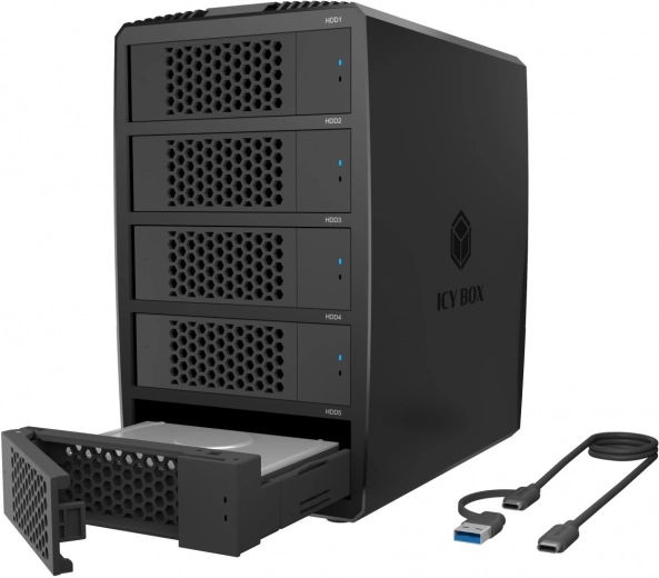 Carcasă RAID externă ICY BOX pentru 5× discuri SATA 2,5/3,5