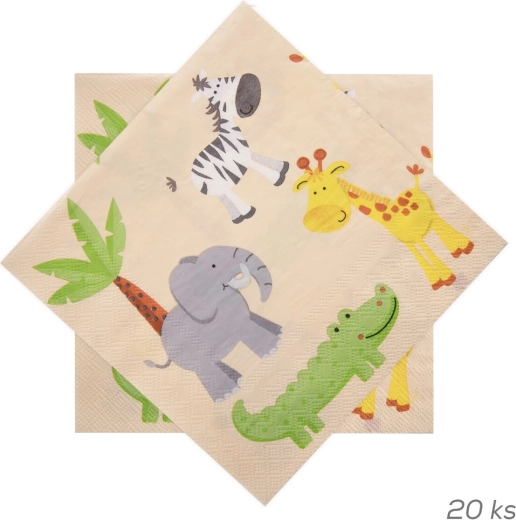 Șervețele din hârtie Zoo 33 × 33 cm, 20 buc.