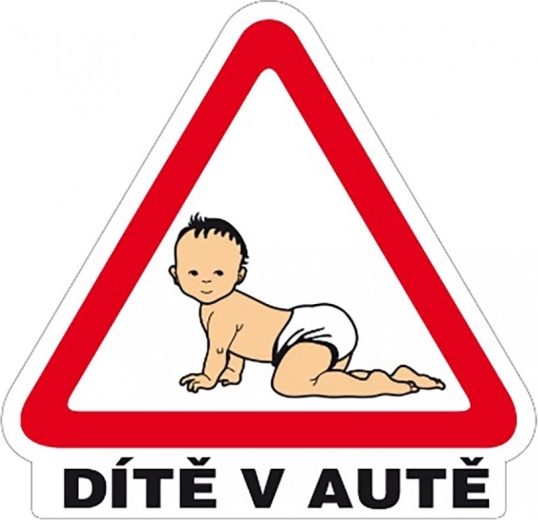 Autocolant Copil în mașină 160 × 155 mm