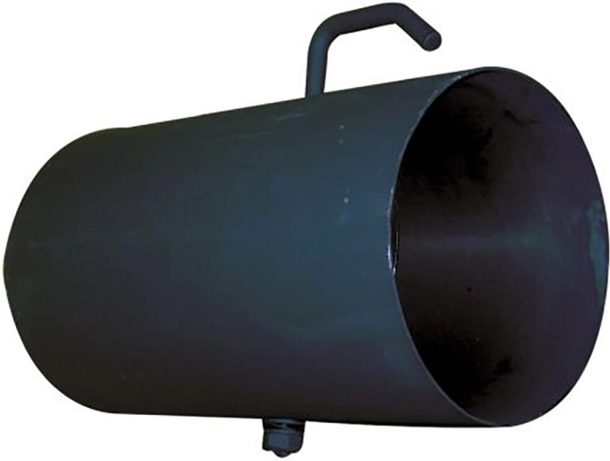 Tubulatură de fum cu clapetă 125 mm, lungime 500 mm, negru
