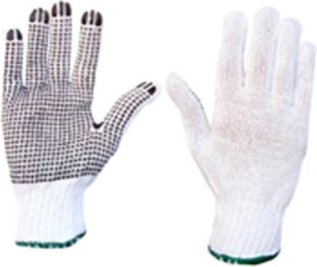 Mănuși de lucru tricotate din bumbac cu aderență antialunecare măr. L